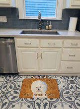 Load image into Gallery viewer, Bichon Frise Wipe your Paws Machine Washable Memory Foam Mat SS4878RUG