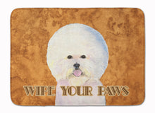Load image into Gallery viewer, Bichon Frise Wipe your Paws Machine Washable Memory Foam Mat SS4878RUG