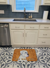 Load image into Gallery viewer, White Boxer Wipe your Paws Machine Washable Memory Foam Mat SS4887RUG