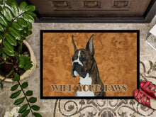 Load image into Gallery viewer, Brindle Boxer Wipe your Paws Doormat - 24x36 Decorative Floor Mat – Indoor/Outdoor Rug with Artistic Flair SS4888JMAT