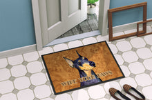 Load image into Gallery viewer, Black and Tan Doberman Wipe your Paws Doormat - 24x36 Decorative Floor Mat – Indoor/Outdoor Rug with Artistic Flair SS4891JMAT