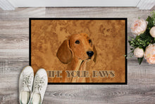 Load image into Gallery viewer, Red Dachshund Wipe your Paws Doormat - 24x36 Decorative Floor Mat – Indoor/Outdoor Rug with Artistic Flair SS4895JMAT
