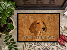 Load image into Gallery viewer, Red Dachshund Wipe your Paws Doormat - 24x36 Decorative Floor Mat – Indoor/Outdoor Rug with Artistic Flair SS4895JMAT