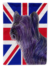 Load image into Gallery viewer, Skye Terrier with English Union Jack British Flag Garden Flag – Decorative Outdoor Yard Flag SS4905GF