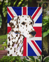 Load image into Gallery viewer, Dalmatian with English Union Jack British Flag Garden Flag - Outdoor Decorative Yard Flag