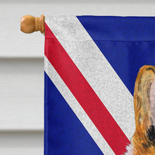 Load image into Gallery viewer, Collie Smooth with English Union Jack British Flag Flag Canvas House Size SS4912CHF