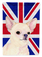 Load image into Gallery viewer, Chihuahua with English Union Jack British Flag Flag Canvas House Size SS4914CHF