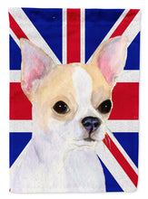 Load image into Gallery viewer, Chihuahua with English Union Jack British Flag Garden Flag - Outdoor Decorative Yard Flag