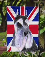 Load image into Gallery viewer, Schnauzer with English Union Jack British Flag Garden Flag - Outdoor Decorative Yard Flag