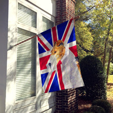 Load image into Gallery viewer, Fox Terrier with English Union Jack British Flag Flag Canvas House Size SS4920CHF