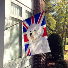 Load image into Gallery viewer, Maltese with English Union Jack British Flag Flag Canvas House Size SS4923CHF