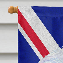 Load image into Gallery viewer, Maltese with English Union Jack British Flag Flag Canvas House Size SS4924CHF
