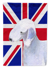 Load image into Gallery viewer, Bedlington Terrier with English Union Jack British Flag Garden Flag – Decorative Outdoor Yard Flag SS4925GF