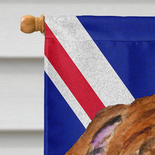 Load image into Gallery viewer, English Bulldog with English Union Jack British Flag Flag Canvas House Size SS4926CHF