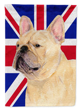 Load image into Gallery viewer, French Bulldog with English Union Jack British Flag Garden Flag – Decorative Outdoor Yard Flag SS4927GF
