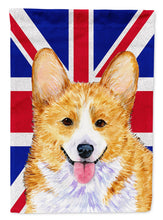Load image into Gallery viewer, Corgi with English Union Jack British Flag Garden Flag – Decorative Outdoor Yard Flag SS4928GF