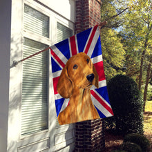 Load image into Gallery viewer, Dachshund with English Union Jack British Flag Flag Canvas House Size SS4929CHF