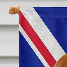 Load image into Gallery viewer, Dachshund with English Union Jack British Flag Flag Canvas House Size SS4929CHF