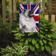 Load image into Gallery viewer, Keeshond with English Union Jack British Flag Garden Flag - Outdoor Decorative Yard Flag SS4930GF