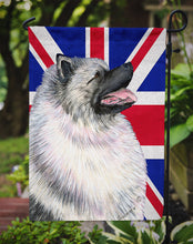 Load image into Gallery viewer, Keeshond with English Union Jack British Flag Garden Flag - Outdoor Decorative Yard Flag SS4930GF
