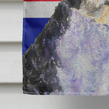Load image into Gallery viewer, Portuguese Water Dog with English Union Jack British Flag Flag Canvas House Size SS4932CHF