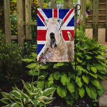 Load image into Gallery viewer, Wheaten Terrier Soft Coated with English Union Jack British Flag Garden Flag – Decorative Outdoor Yard Flag SS4935GF