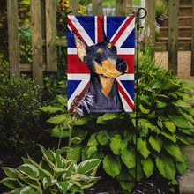 Load image into Gallery viewer, Doberman with English Union Jack British Flag Garden Flag - Outdoor Decorative Yard Flag SS4937GF