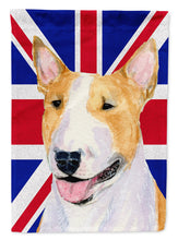 Load image into Gallery viewer, Bull Terrier with English Union Jack British Flag Garden Flag - Outdoor Decorative Yard Flag
