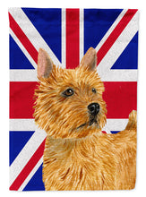Load image into Gallery viewer, Norwich Terrier with English Union Jack British Flag Flag Canvas House Size SS4941CHF