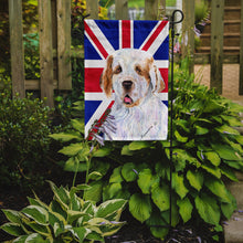 Load image into Gallery viewer, Clumber Spaniel with English Union Jack British Flag Garden Flag - Outdoor Decorative Yard Flag SS4942GF