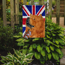 Load image into Gallery viewer, Chow Chow with English Union Jack British Flag Garden Flag - Outdoor Decorative Yard Flag