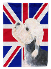 Load image into Gallery viewer, Dandie Dinmont Terrier with English Union Jack British Flag Flag Canvas House Size SS4945CHF