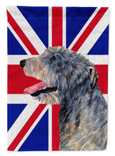 Load image into Gallery viewer, Irish Wolfhound with English Union Jack British Flag Flag Canvas House Size SS4948CHF