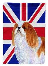 Load image into Gallery viewer, English Toy Spaniel with English Union Jack British Flag Garden Flag - Outdoor Decorative Yard Flag