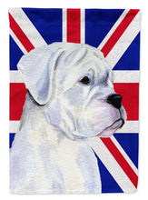Load image into Gallery viewer, Boxer with English Union Jack British Flag Flag Canvas House Size SS4951CHF