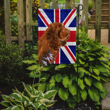 Load image into Gallery viewer, Sussex Spaniel with English Union Jack British Flag Garden Flag - Outdoor Decorative Yard Flag
