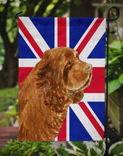 Load image into Gallery viewer, Sussex Spaniel with English Union Jack British Flag Garden Flag - Outdoor Decorative Yard Flag