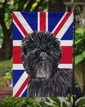 Load image into Gallery viewer, Affenpinscher with English Union Jack British Flag Garden Flag - Outdoor Decorative Yard Flag SS4953GF