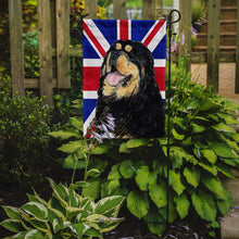 Load image into Gallery viewer, Tibetan Spaniel with English Union Jack British Flag Garden Flag – Decorative Outdoor Yard Flag SS4954GF