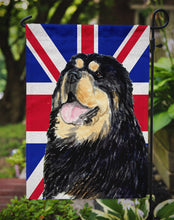 Load image into Gallery viewer, Tibetan Spaniel with English Union Jack British Flag Garden Flag – Decorative Outdoor Yard Flag SS4954GF