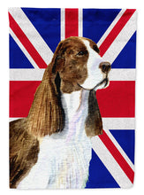 Load image into Gallery viewer, Springer Spaniel with English Union Jack British Flag Flag Canvas House Size SS4955CHF