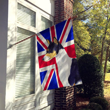Load image into Gallery viewer, Basenji with English Union Jack British Flag Flag Canvas House Size SS4956CHF