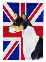 Load image into Gallery viewer, Basenji with English Union Jack British Flag Flag Canvas House Size SS4956CHF