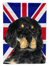 Load image into Gallery viewer, Gordon Setter with English Union Jack British Flag Garden Flag – Decorative Outdoor Yard Flag SS4957GF