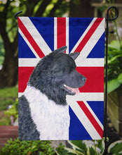 Load image into Gallery viewer, Akita with English Union Jack British Flag Garden Flag - Outdoor Decorative Yard Flag