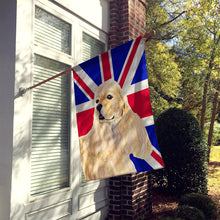 Load image into Gallery viewer, Cocker Spaniel Buff with English Union Jack British Flag Flag Canvas House Size SS4964CHF