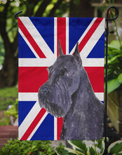 Load image into Gallery viewer, Schnauzer with English Union Jack British Flag Garden Flag - Outdoor Decorative Yard Flag