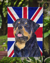 Load image into Gallery viewer, Rottweiler with English Union Jack British Flag Garden Flag – Decorative Outdoor Yard Flag SS4966GF