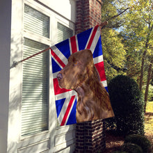 Load image into Gallery viewer, Field Spaniel with English Union Jack British Flag Flag Canvas House Size SS4967CHF