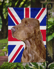Load image into Gallery viewer, Field Spaniel with English Union Jack British Flag Garden Flag – Decorative Outdoor Yard Flag SS4967GF